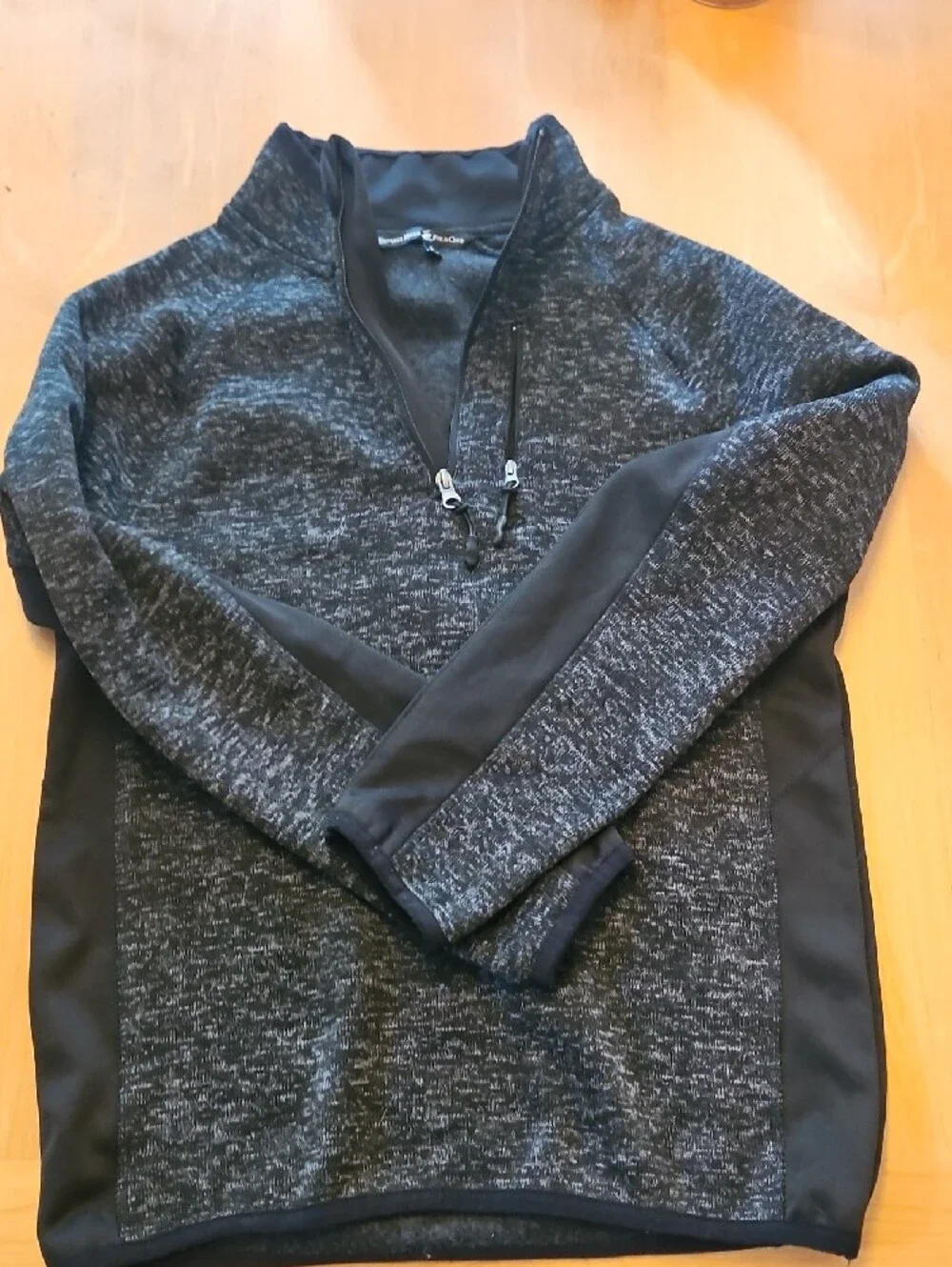 Beverly Hills Polo Club Men's Black Heather Quarter-Zip Pullover